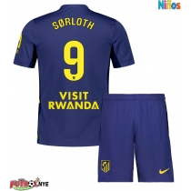 Camiseta Atletico Madrid Alexander Sorloth #9 Visitante Equipación para niños 2025-26 manga corta (+ pantalones cortos)